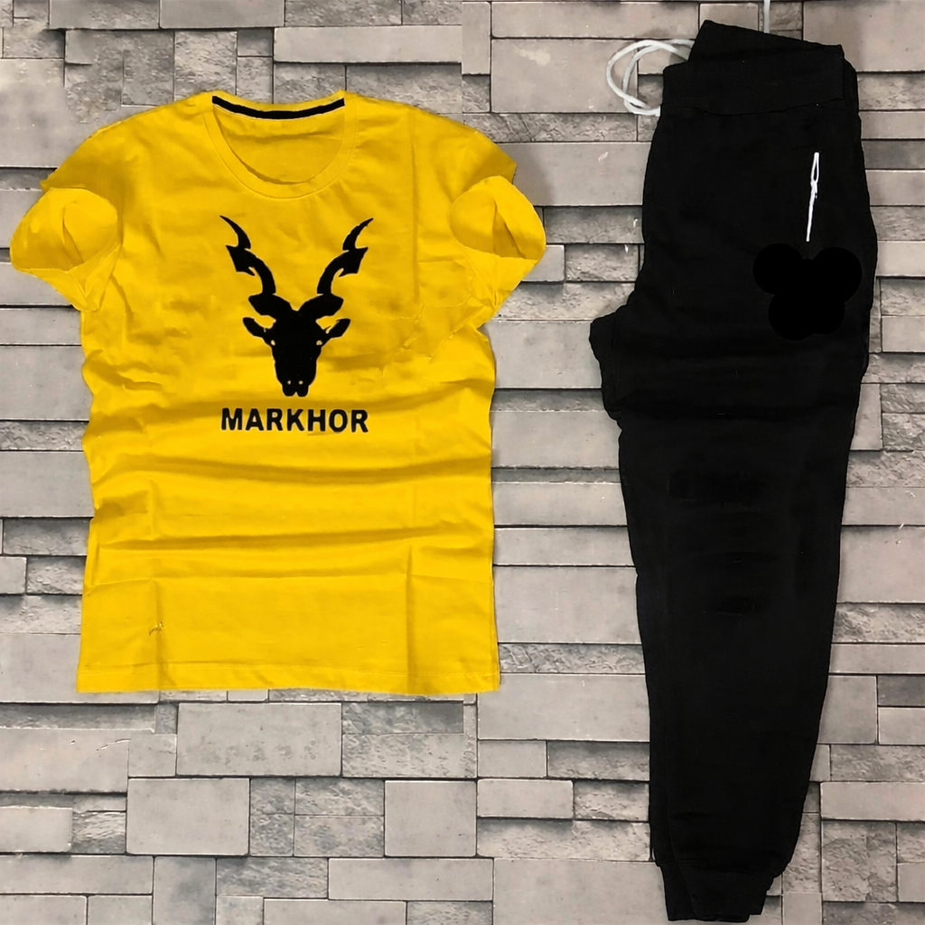 Men's Summer Track Suit – Lightweight and Breathable – (MARKHOR YELLOW)
