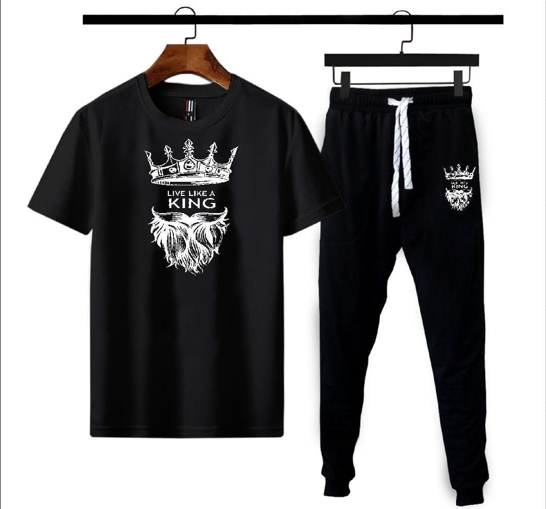 Men’s Summer Track Suit – Lightweight & Breathable(KING BLACK)