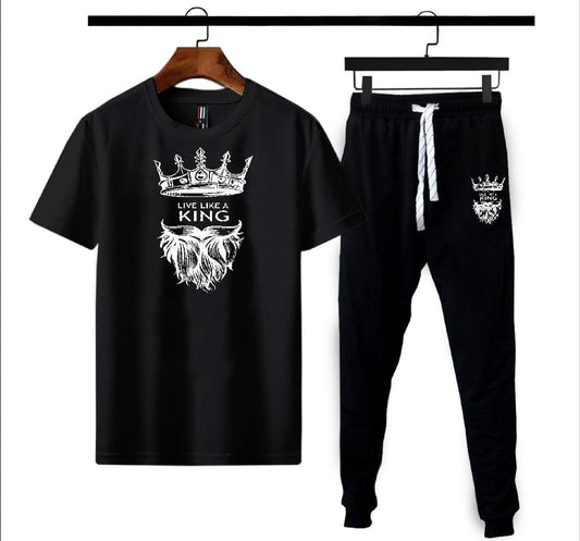 Men’s Summer Track Suit – Lightweight & Breathable(KING BLACK)