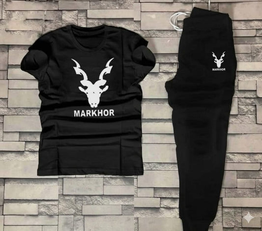 Men’s Summer Track Suit – Lightweight & Breathable(MARKHOR BLACK)